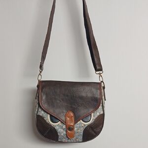Mossimo Supply Co Since 1987 Stylish Brown Floral Women Crossbody Bag EUC